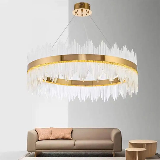 Lustre LED avec Télécommande Gonzalo 98W Dimable Or Candélabre Cristal Default Titre Alessandro Design