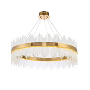 Lustre LED avec télécommande Lazaro 63W candélabre en cristal doré à intensité variable Titre par défaut Alessandro Design