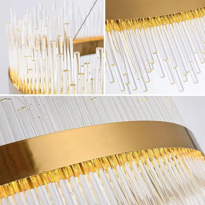 Lustre LED avec télécommande Lazaro 63W candélabre en cristal doré à intensité variable Titre par défaut Alessandro Design