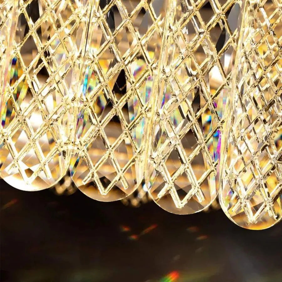 Lustre LED avec télécommande Zareef 80 W, doré