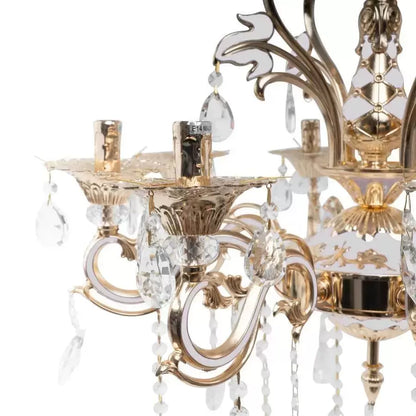 Lustre Ludovico, 8*E14, Or, Métal et Cristal