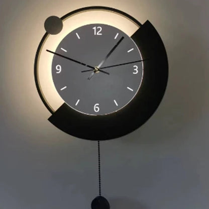 Applique Murale LED Décorative Luna 83W Diamètre 120CM Lumière Froid/Neutre/Chaude Noir