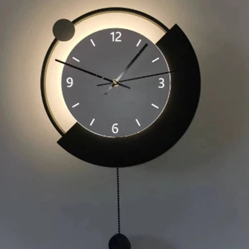 Applique Murale LED Décorative Luna 83W Diamètre 120CM Lumière Froid/Neutre/Chaude Noir