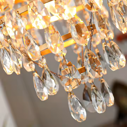 Lustre en cristal REGALITE Petito, 3XE14, diamètre 25cm, or brillant, hauteur réglable
