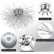 Lustre en cristal RONDO Vivace, 5x G9, diamètre 40cm, argent brillant