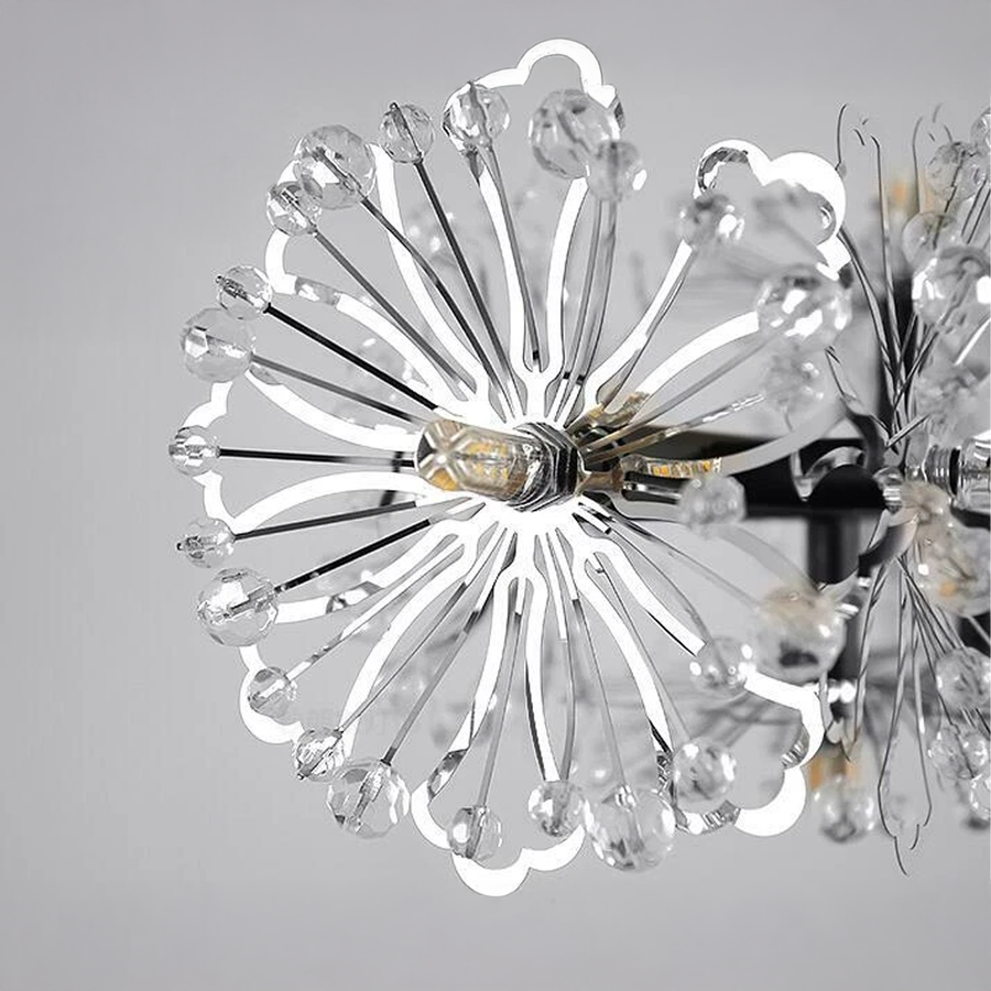 PETERHOF Regalis Lustre en cristal 15x G4, Longueur 120 cm, Noir