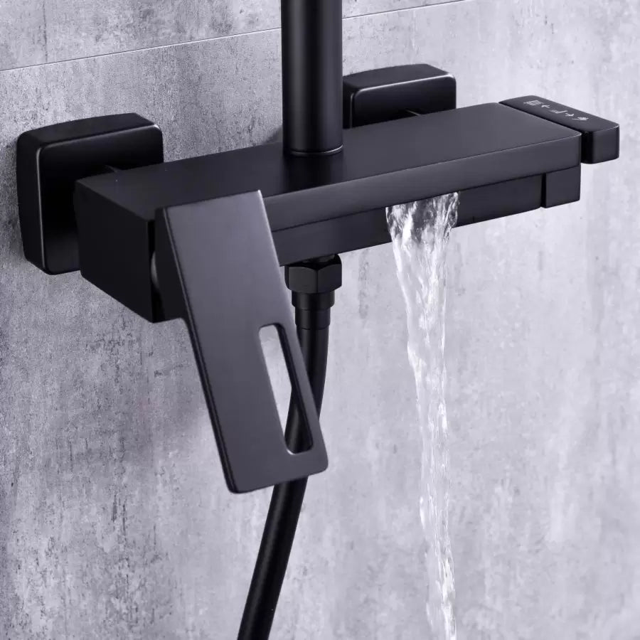 Colonne de Douche, Sanitaire Laiton, Noir, 9810H