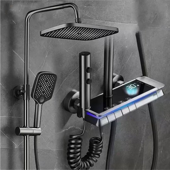 Colonne de douche en acier inoxydable, gris foncé, OD3904 Titre par défaut Alessandro Design