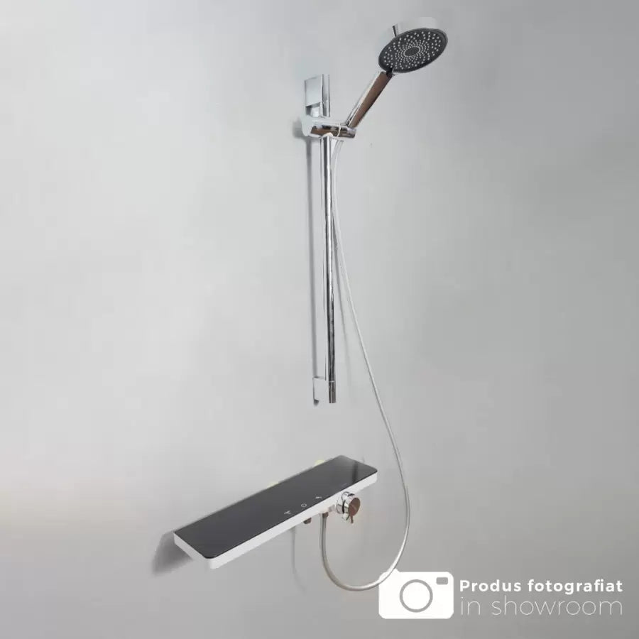 Colonne de douche en acier inoxydable brillant noir argent 11211BH/C