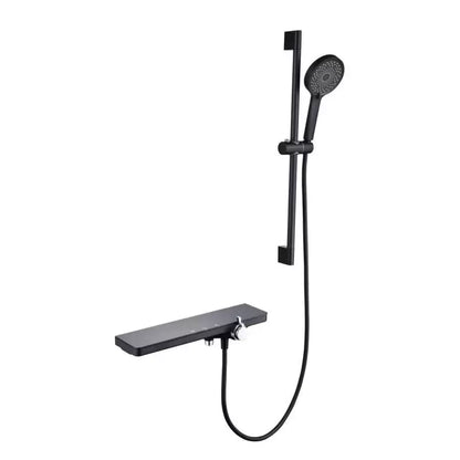 Colonne de douche en acier inoxydable brillant noir argent 11211H