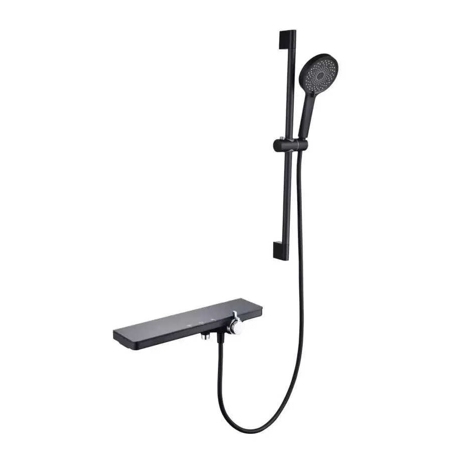 Colonne de douche en acier inoxydable brillant noir argent 11211H