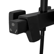 Colonne de douche, acier inoxydable SUS304, noir, 9910H