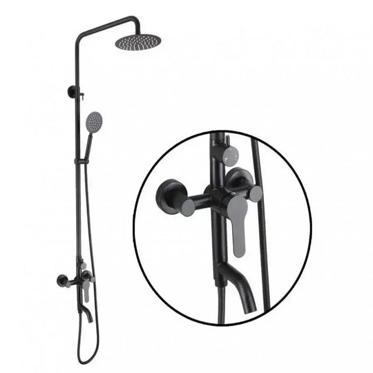 Colonne de douche, acier inoxydable SUS304, noir, robinets et colonnes de douche HS005 Titre par défaut Alessandro Design