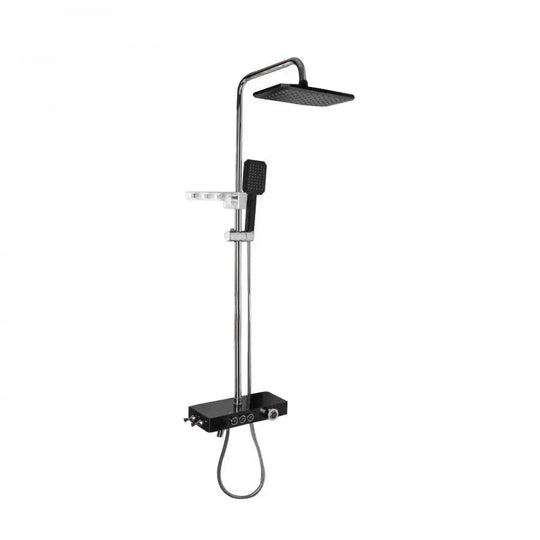 Colonne de douche écran LCD acier inoxydable noir argent SJG/003 Robinetterie et colonnes de douche Titre par défaut Alessandro Design