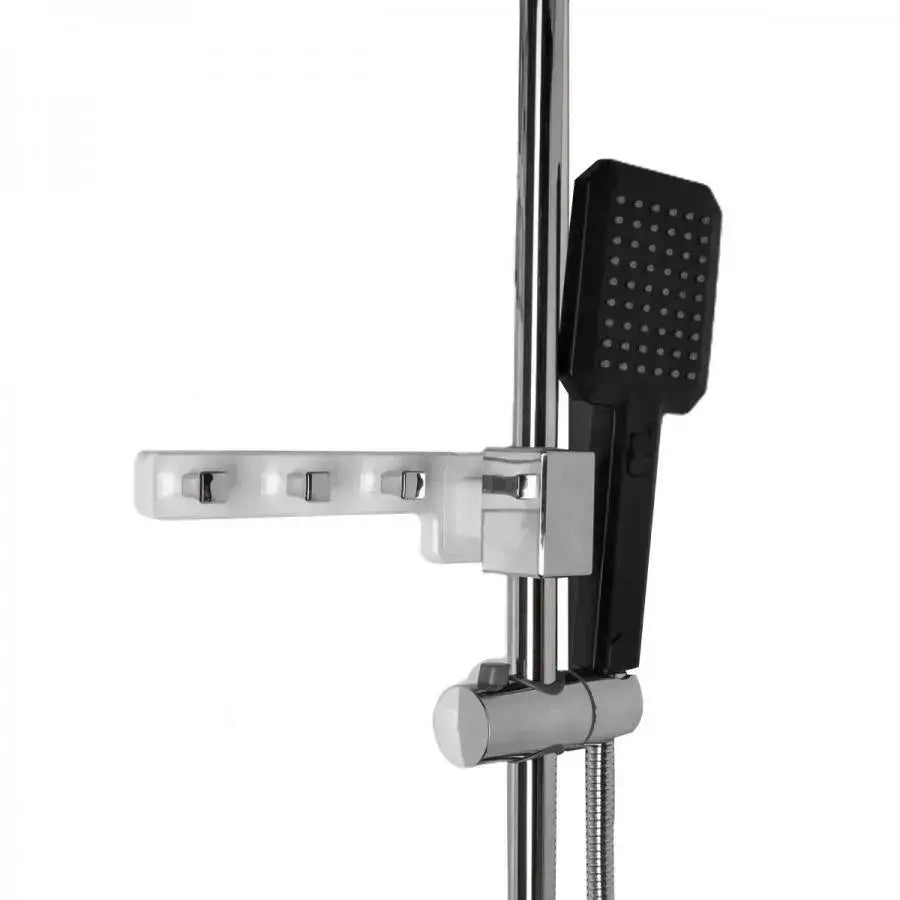 Colonne de douche avec écran LCD, acier inoxydable, noir, argent, SJG/003