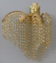 Lampe Ander Cristal 2x E14 Or Brillant Brillant, Rangs de cristaux