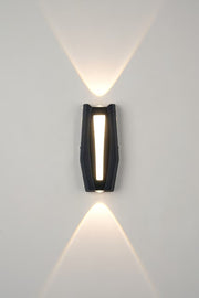 Applique murale LED Fantas extérieur et intérieur, 2 sources x 1W, IP65, métallique, noir, 3000K