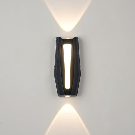 AX218 Applique murale LED extérieure et intérieure, 2 sources x 8W, Métallique, Noir, 3000K Appliques extérieures Titre par défaut Alessandro Design