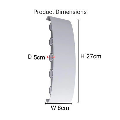 Applique murale LED Fantas intérieur/extérieur, 10 sources x 1W, IP65, blanc, 3000K