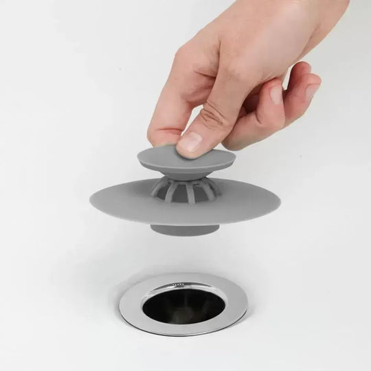 Bouchon d'évier, gris, caoutchouc, OD/AC1/GRI, accessoires de salle de bain, titre par défaut Alessandro Design