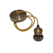 Lustre antique, 1xE27, 100cm, Métal, Bronze