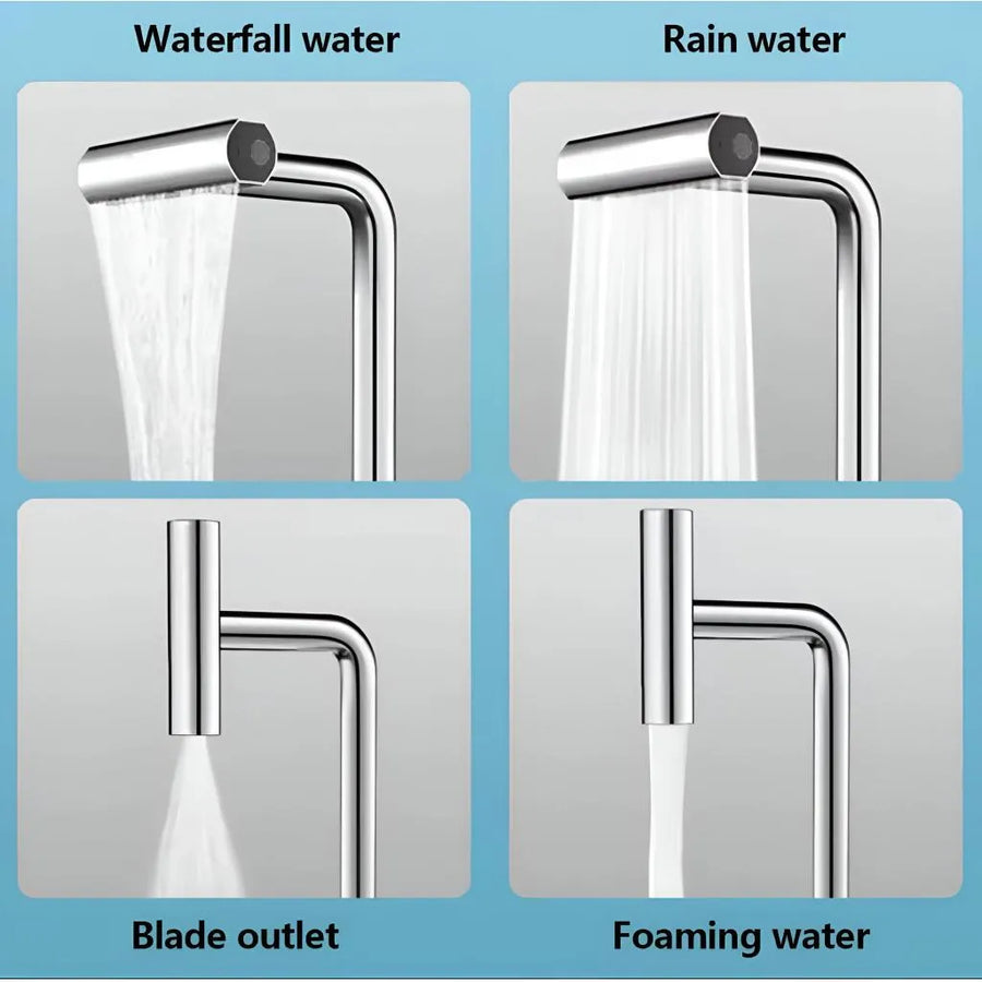 Robinet de lavabo Cartouche céramique Bec rotatif Chrome brillant Raccords inclus EC03