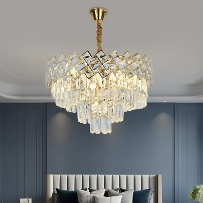Lustre en cristal WINDSOR Nobile 5xE14, diamètre 39cm, or brillant, hauteur réglable