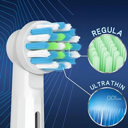 Brosse à dents de rechange TB-20, compatible avec Oral-B, Cross Action, 4 pcs