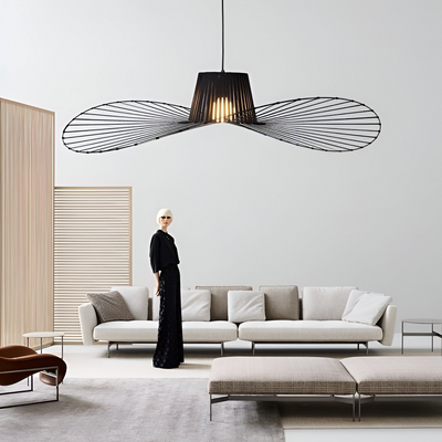 Lustre suspendu ELIAS 35cm, 1x E27, Métal, Noir