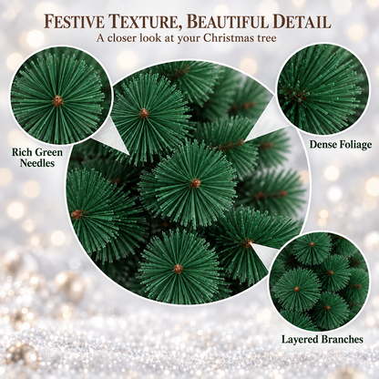 Sapin artificiel MONTIA, 150 cm, 130 pointes, support métallique, vert