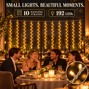Rideau lumineux LED installation de Noël, lumière chaude, 300 x 200 cm, 192 LED