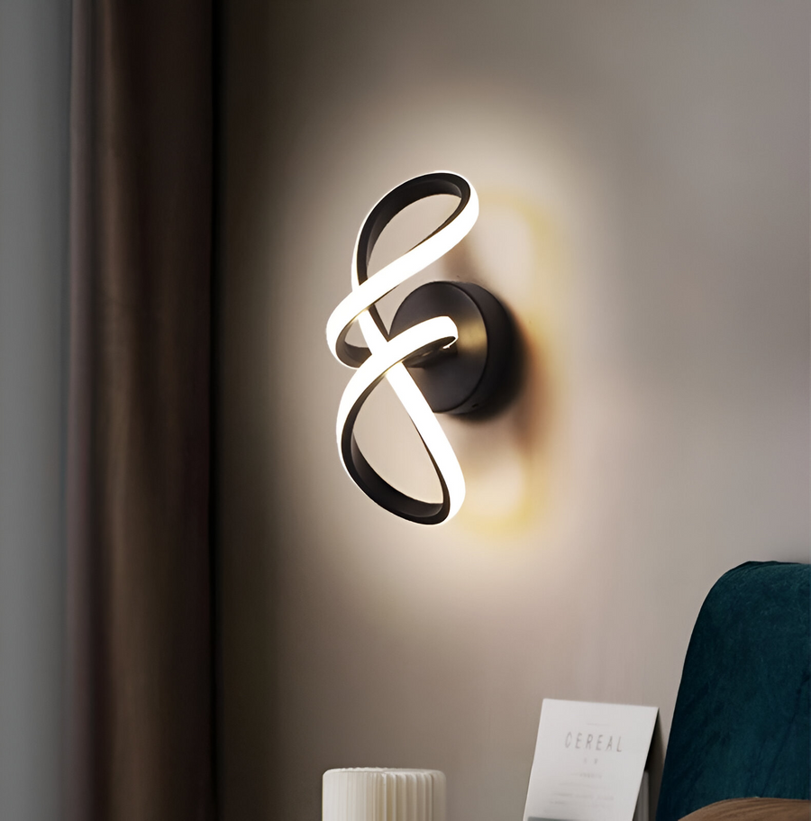 Lustra LED VERTEX Pulse, 13W, Ondulata, Lumina Rece/Calda/Neutra, Negru Lustre LED Default Title Alessandro Design