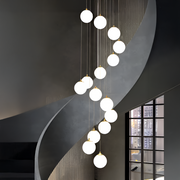 Lustre Suspendu, 25 Globes XE27, Doré, Hauteur Réglable