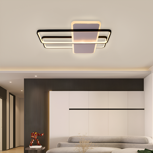 Lustre LED avec télécommande ARIANNA 75W, 3 éléments, Lumière Froid/Chaud/Neutre, Dimmable, Noir