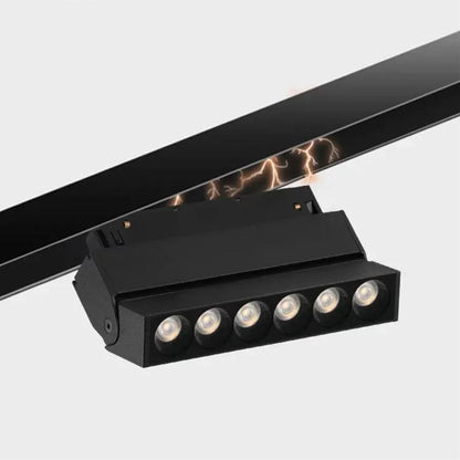 Grille LED magnétique, réglable, 6W, lumière neutre, encastrée, noire