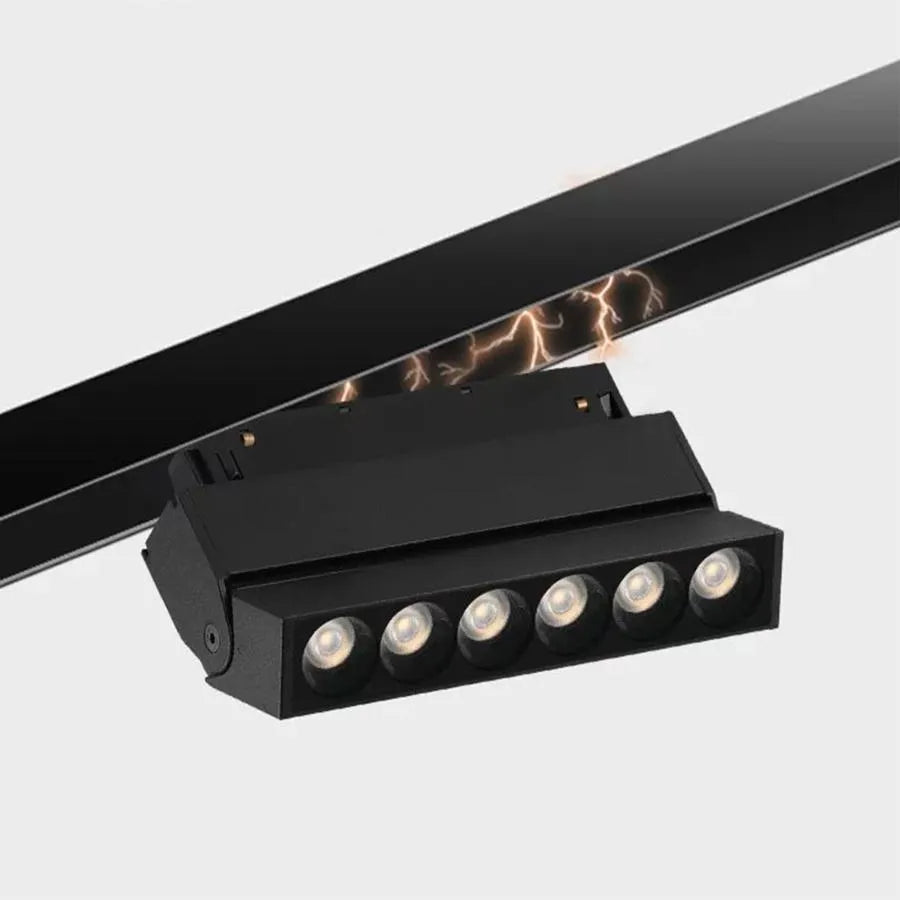 Grille LED magnétique, réglable, 6W, lumière neutre, encastrée, noire