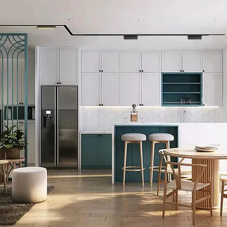 Grille LED magnétique, réglable, 6W, lumière neutre, encastrée, noire