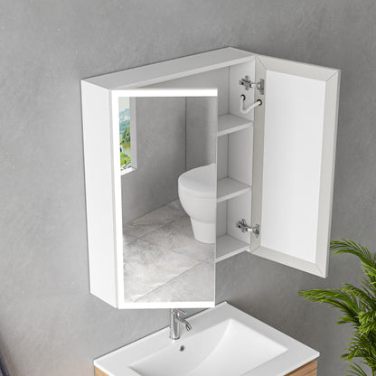 Miroir LED avec armoire MODA 60x70 cm éclairage périmétrique blanc et capteur tactile