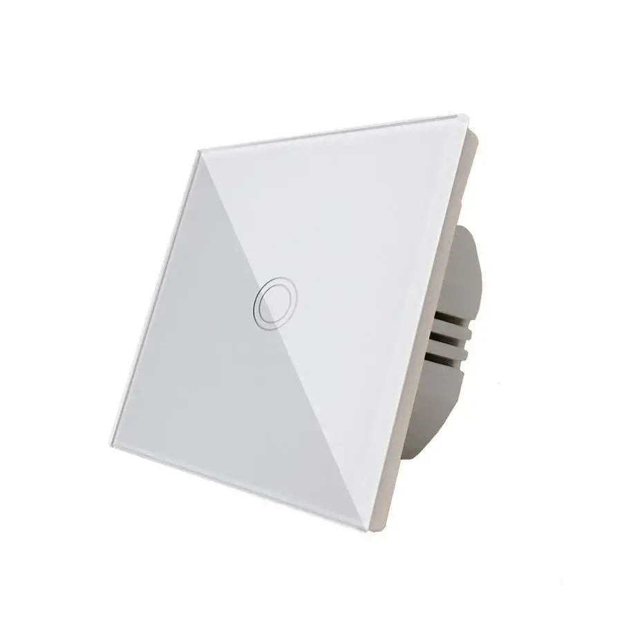 Verre sécurisé blanc avec interrupteur tactile simple