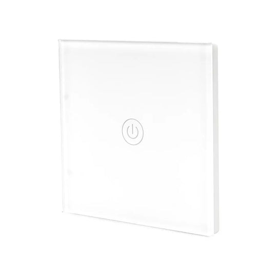 Tête de commutateur tactile-Scara en verre, commutateurs blancs sécurisés, titre par défaut, Alessandro Design