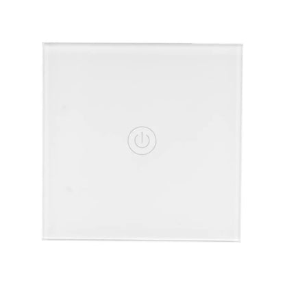 Tête de commutation tactile en verre sécurisé blanc