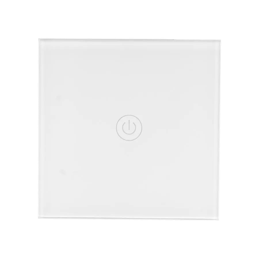 Tête de commutation tactile en verre sécurisé blanc