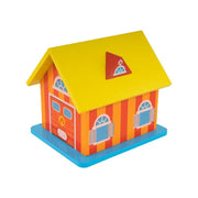 Tirelire jouet pour pièces et billets, 3 pièces, multicolore, en bois