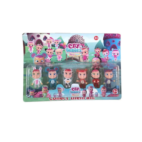 Ensemble de jouets de 6 bébés déguisés en animaux, 6 pièces, multicolore, plastique par défaut titre Alessandro Design