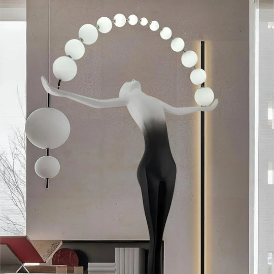Lampadaire LED Anatolio 24W 4000KMétal Noir Veioze & Lampadaire Default Title Alessandro Design
