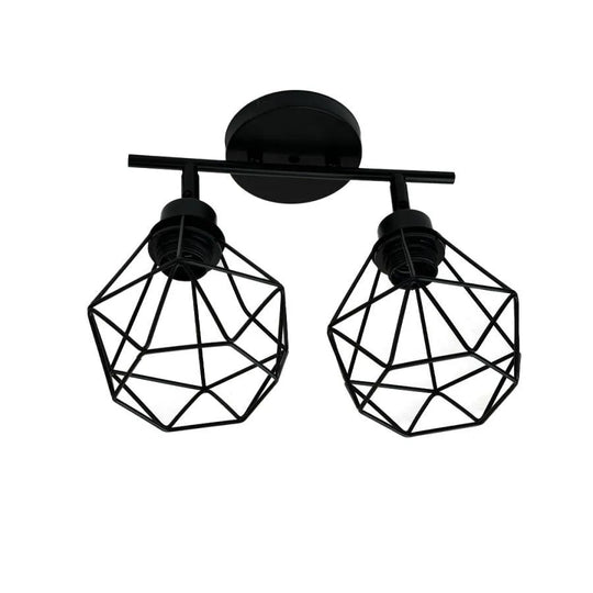 Lustre Aerope, 2x E27, métal, lustres industriels noirs Default Title Alessandro Design