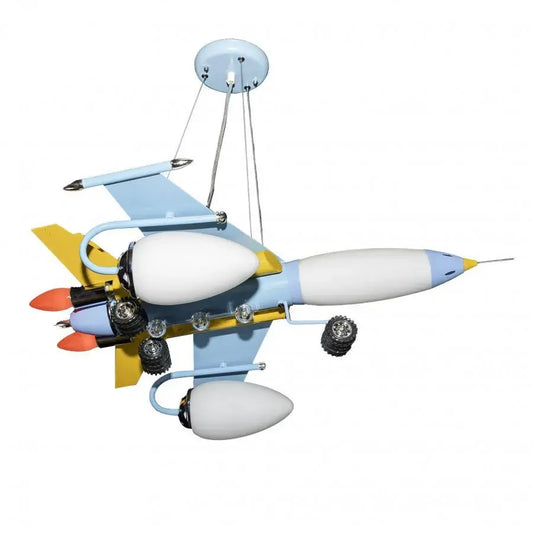 Lustre Avion 5x E14 Bleu