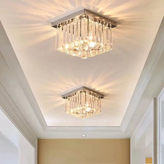 Lustre en cristal MARTINEZ Linear Luxe, diamètre 35 cm, 4x E14, candélabre chromé brillant Moderne Default Title Alessandro Design