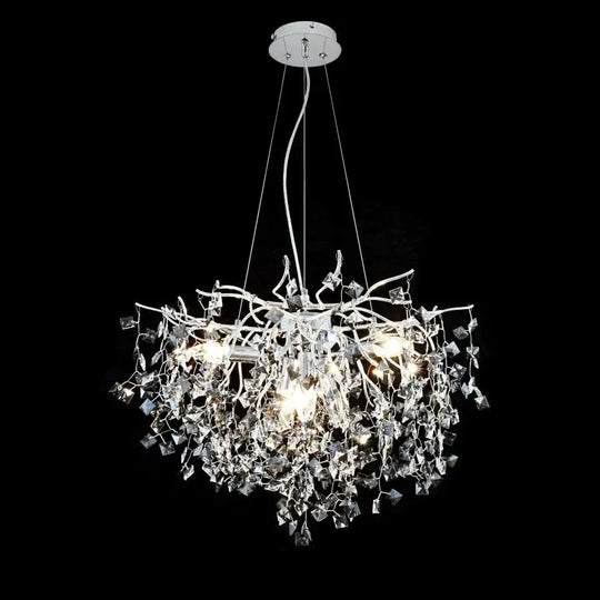 Lustre en cristal Konnan 6 * E14 diamètre 60 cm candélabre en cristal blanc titre par défaut Alessandro Design