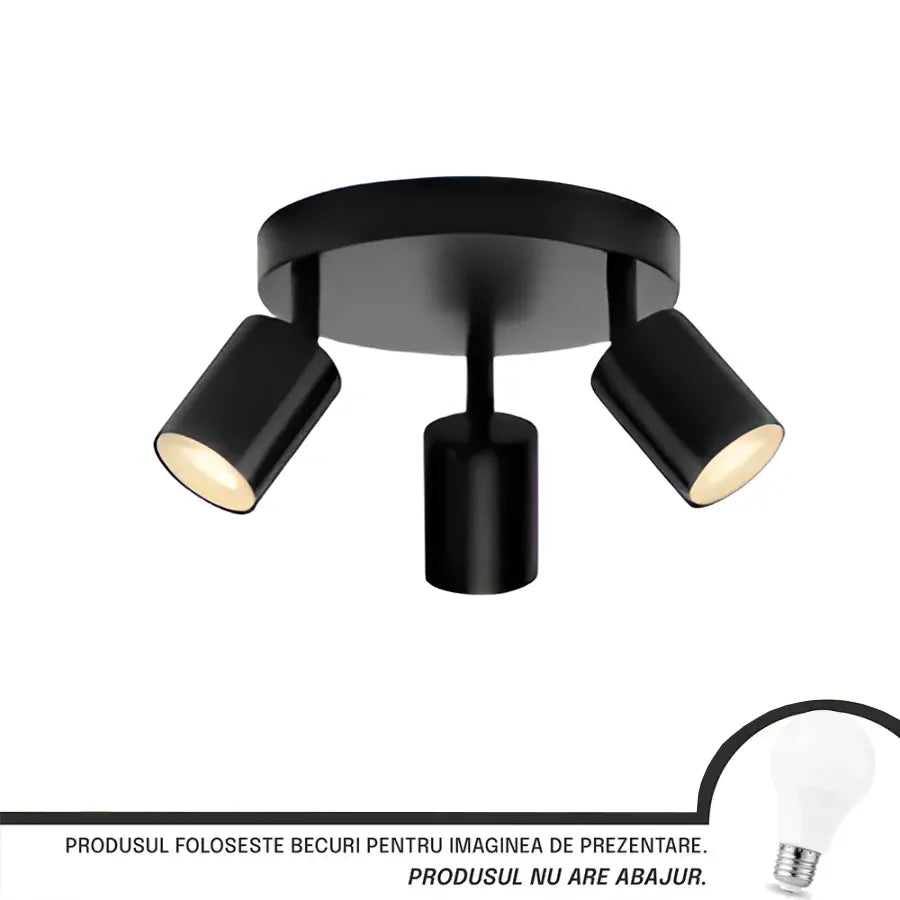 Lustre Joom avec projecteurs ronds, 3 X GU10, noir